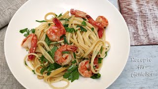 Pasta mit Garnelen  ein Rezept für Genießer  einfach und lecker [upl. by Naehs]