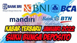 Suku Bunga Deposito per Januari 2022 di Bank BCA Mandiri BNI BRI dan BTN  Fendy Artha [upl. by Ysiad]