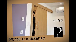 Porte coulissante en CHENE [upl. by Carothers]