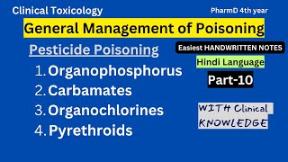 Pesticide Poisoning  Organophosphorus Carbamates Organochlorines Pyrethroids  Part10 [upl. by Ariaic345]