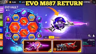 EVO M1887 RETURN IN EVO VAULT FREE FIRE NEW EVENT FF NEW EVENT TODAYNEW FF EVENTGARENA FREE FIRE [upl. by Dewhirst657]