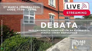 Niepołomice  DEBATA przedwyborcza kandydatów na burmistrza Wybory Samorządowe 2024 [upl. by Ynhoj370]