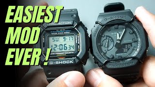 Easiest GShock DW5600 and GA2100 Modification Installing Bullbars on GShock [upl. by Peedsaj]