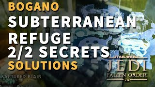 All Subterranean Refuge Secrets Locations Bogano Star Wars Jedi Fallen Order [upl. by Mosera70]