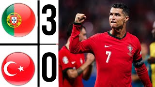 portugal  türkiye EURO2024  cristiano ronaldo vs turkey  Bernardo Silva  bruno fernandes goal [upl. by Eitsim]