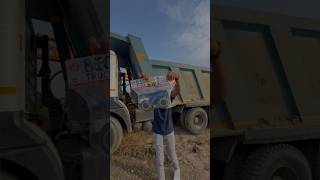 Dumper truck toy vs real big dumper truck  JMV TOYS shrots [upl. by Annaillil688]