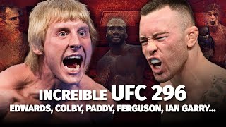 CARTELERA INCREIBLE UFC 296  EDWARDS vs COVINGTON  FERGUSON vs PADDY PIMBLETT [upl. by Aerdnat91]