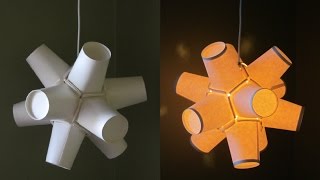 Paper cup lamp DIY  best out of waste project  EzyCraft [upl. by Ecnal]