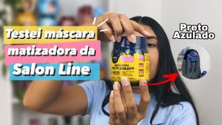 Testei a MÁSCARA MATIZADORA Preto Azulado da Salon Line [upl. by Uzzial]