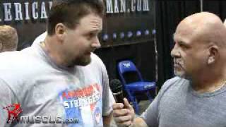 Interview with Pro Strongman Michael Burke at the 2011 Americas Strongest Man [upl. by Aettam]