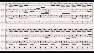 CC Cadence 1  Drumline Cadence  Sheet Music [upl. by Maeve]