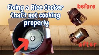 FIXING A RICE COOKER THATS NOT COOKING PROPERLY [upl. by Annia]