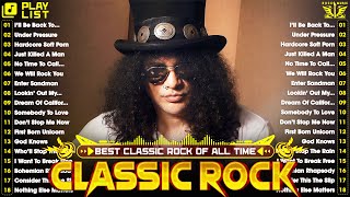 Classic Rock Songs 70s 80s 90s 🔥 ACDC Queen Aerosmith Bon Jovi Metallica Nirvana Guns N Rose [upl. by Darcie]