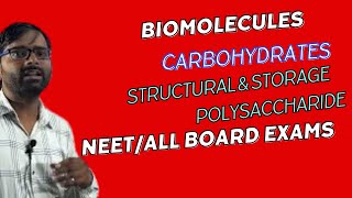 Biomolecules Lecture 5 I Carbohydrates I Structural Storage polysaccharide KhanSirPatnaKhanGs [upl. by Iaras565]