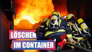 Achtung Durchzündung Brandbekämpfung im Brandcontainer lernen Realbrandausbildung 🔥 [upl. by Older]