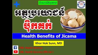 អត្ថប្រយោជន៍មើមប៉ិកគក់ l Health Benefits of Jicama l ចំណេះដឹងសុខភាព l CML Health Science Official [upl. by Ateuqahs]