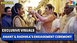 Exclusive Visuals From Anant Ambani amp Radhika Merchants Engagement Ceremony  WATCH  CNBCTV18 [upl. by Jacki]