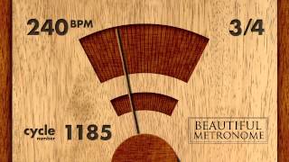 240 BPM 34 Wood Metronome HD [upl. by Aniretake]