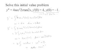 555 Solving a simple initial value problem using a substitution [upl. by Ailehpo]