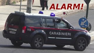 ALARM CARABINIERI ROMA Gendarmerie Bank of Italy Begleitschutz  SPECIAL Police Escort [upl. by Gnaig]