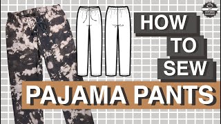 PAJAMA Pants for Men DIY  Complete Sewing Steps  PDF Patterns Boutique Sew Along [upl. by Yelnek]