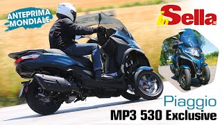 Piaggio MP3 530 Exclusive model year 2022 prova su strada [upl. by Bathulda225]