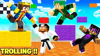 TROLLING LILYVILLE MEMBERS IN PARKOUR MINECRAFT [upl. by Rodrique]