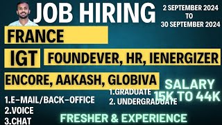 Job Hiring in 26 Process 15k to 44k Salary FresherExperience jobsearch job bpo wfh trending [upl. by Sinnylg986]