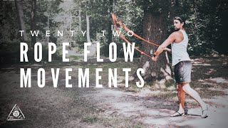 22 Rope Flow Exercises amp Combos Dragon Roll Sneak amp More Beginner to Advanced Movements [upl. by Vilma232]