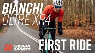 Matt Stephens Bianchi Oltre XR4 CV Disc Road Bike First Ride  Sigma Sports [upl. by Anej]