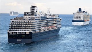 7 Cruise Ships Leaving Port at Fort Lauderdale 4K [upl. by Ursulina]