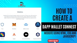 Create Dapp Wallet Connect website With Blockchain and DeFi integration Web3 [upl. by Alyt]