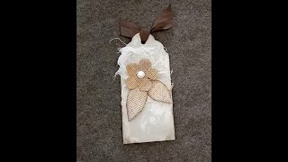 How to make stiffened hessian burlap for scrap books cards and journals [upl. by Anertac]