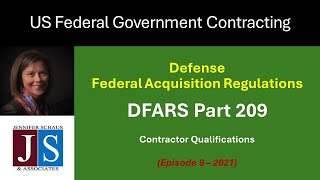 Government Contracting  DFARS Part 209  Contractor Qualifications  Win Federal Contracts [upl. by Joye]