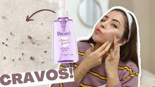 COMO REMOVER OS CRAVOS com ÓLEOSai tudo Cleansing oil bioré [upl. by Brezin]