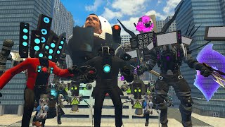 NEW UPGRADED SPEAKERMAN TV MAN CAMMERAMAN VS ALL NEW SKIBIDI TOILET BOSSES IN GARRYS MOD [upl. by Eanwahs]