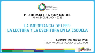 La importancia de leer Ponente Jenifer Salazar [upl. by Wenn771]