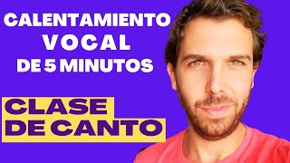 Clase de Canto  Calentamiento Vocal en 5 minutos  Resultados Comprobados [upl. by Sukey]