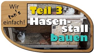 3 Hasenstall selber bauen Kaninchen Meerschwein Kleintierstall Teil 3  Wir tuns einfach [upl. by Nadirehs959]