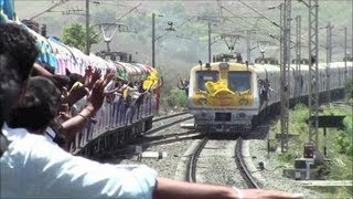 Historic Indian Railways Moment Local Train Crosses BEYOND Virar For The First Time [upl. by Ahsian654]