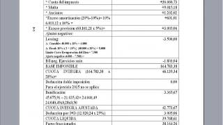 Lec009 Práctica Liquidación Impuesto de Sociedades umh1896 201516 [upl. by Nytsirt]