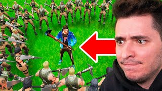 FUI CAÇADO POR 100 JOGADORES NO FORTNITE [upl. by Aeslahc]