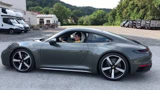 10 seconds with Porsche 992 911 Aventurine Green 2020 [upl. by Oryaj229]