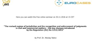 Recording of a seminar on private international law 30112016 [upl. by Attenor]