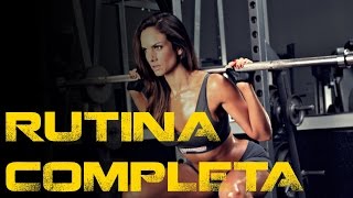 RUTINA DE GIMNASIO PARA MUJER TIRON EMPUJE [upl. by Inig]