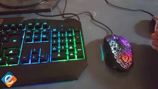 Motospeed S69 Colorful Backlit Gaming Keyboard and Mouse مراجعة ل [upl. by Aube]