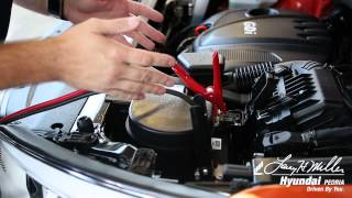 How to Jump Start Your Hyundai Santa Fe  Larry H Miller Hyundai Peoria [upl. by Arvy]