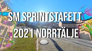 SM SPRINTSTAFETT 2021  Headcam Orienteering Video [upl. by Winchester]