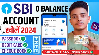 SBI Zero Balance Savings Account Opening Online  SBI Savings Account Open 2024 State Bank Of India [upl. by Latham]