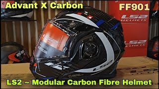 LS2 FF901 Advant X Carbon  Unboxing amp Feature Review of LS2 Modular Helmet  Price  DNA VLOGS [upl. by Bay]